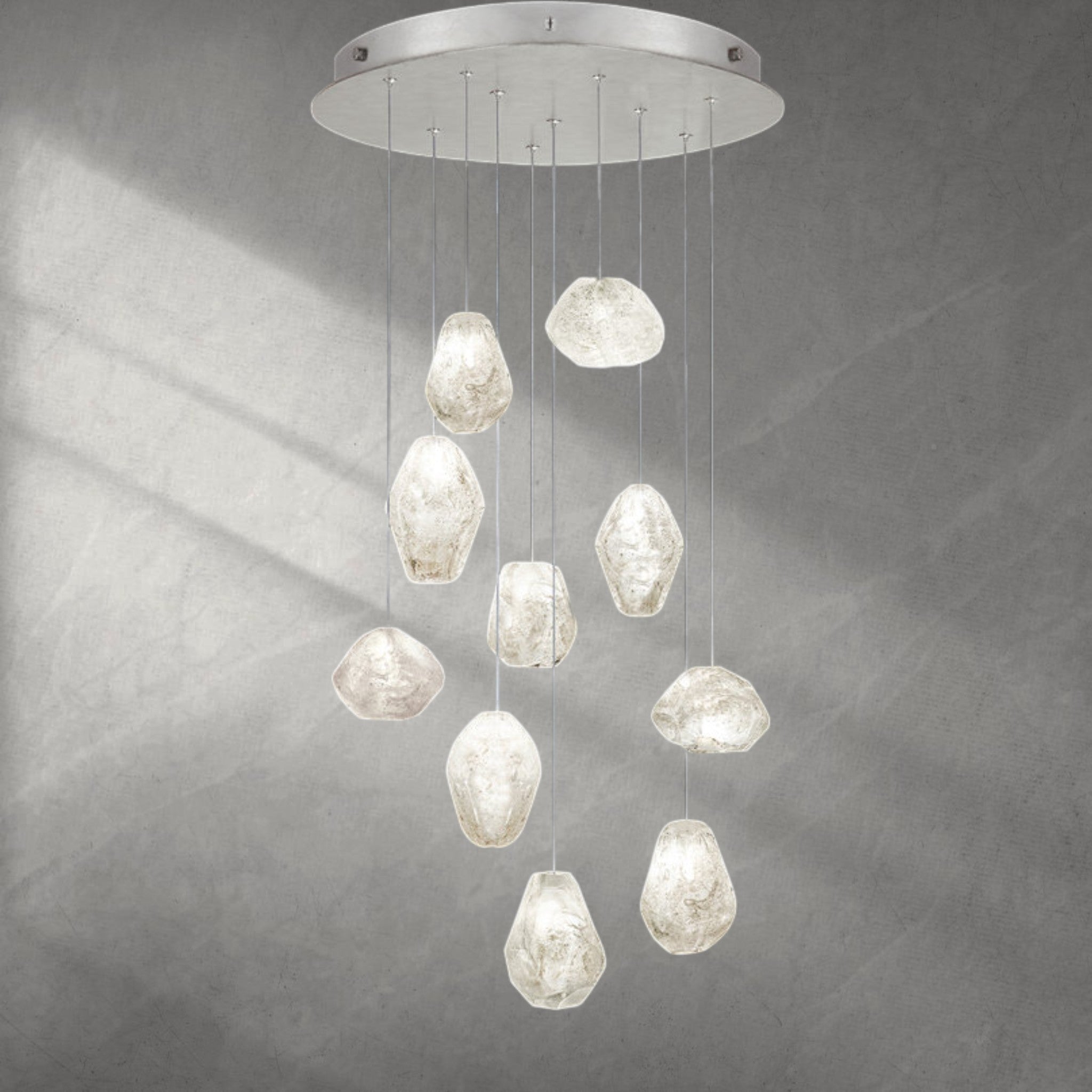 Nature-inspired round chandelier