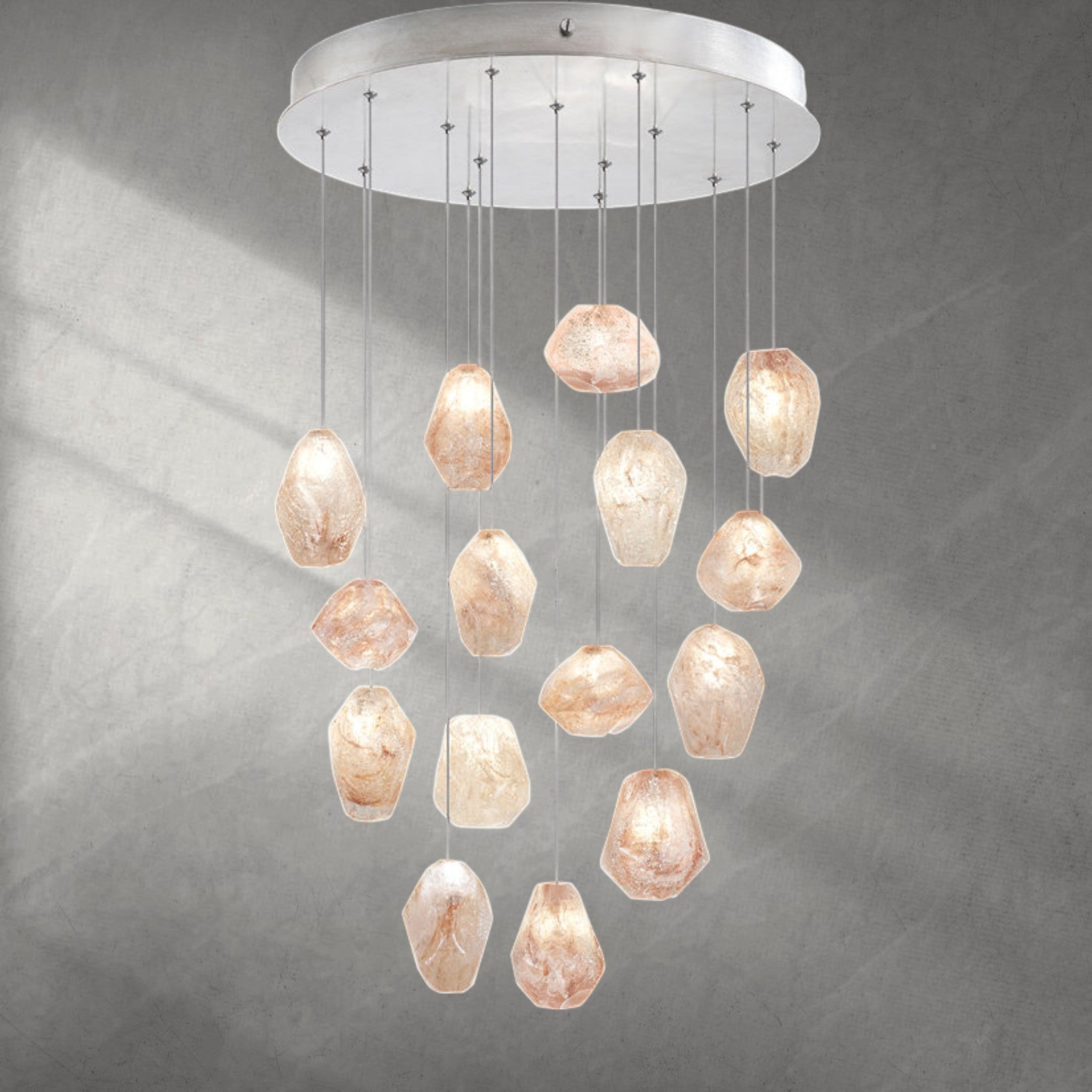Nature-inspired round chandelier