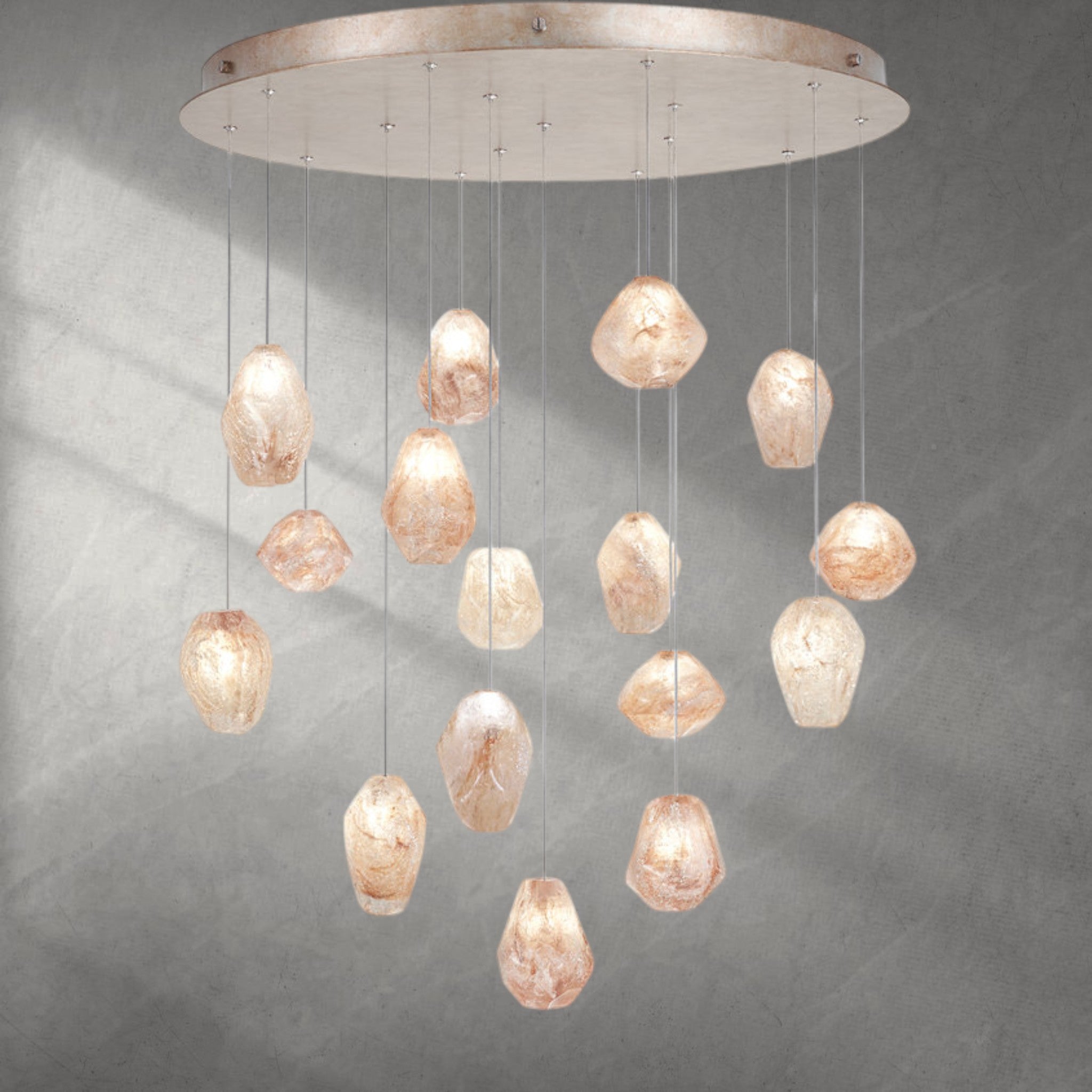 Nature-inspired round chandelier