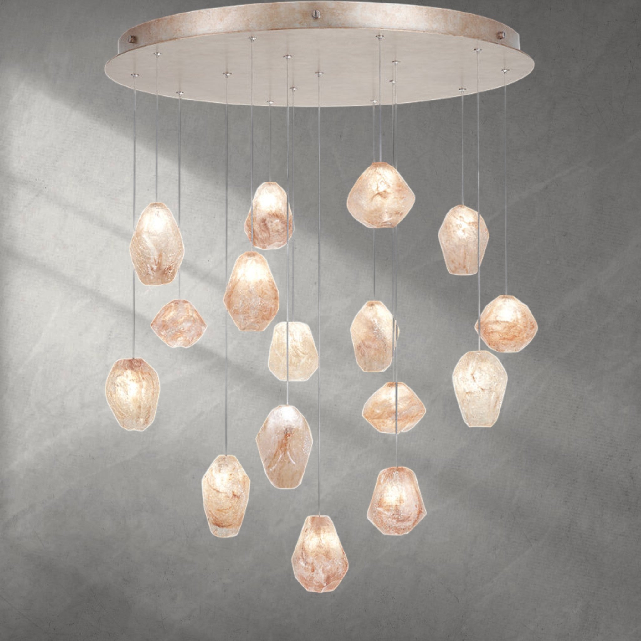 Nature-inspired round chandelier
