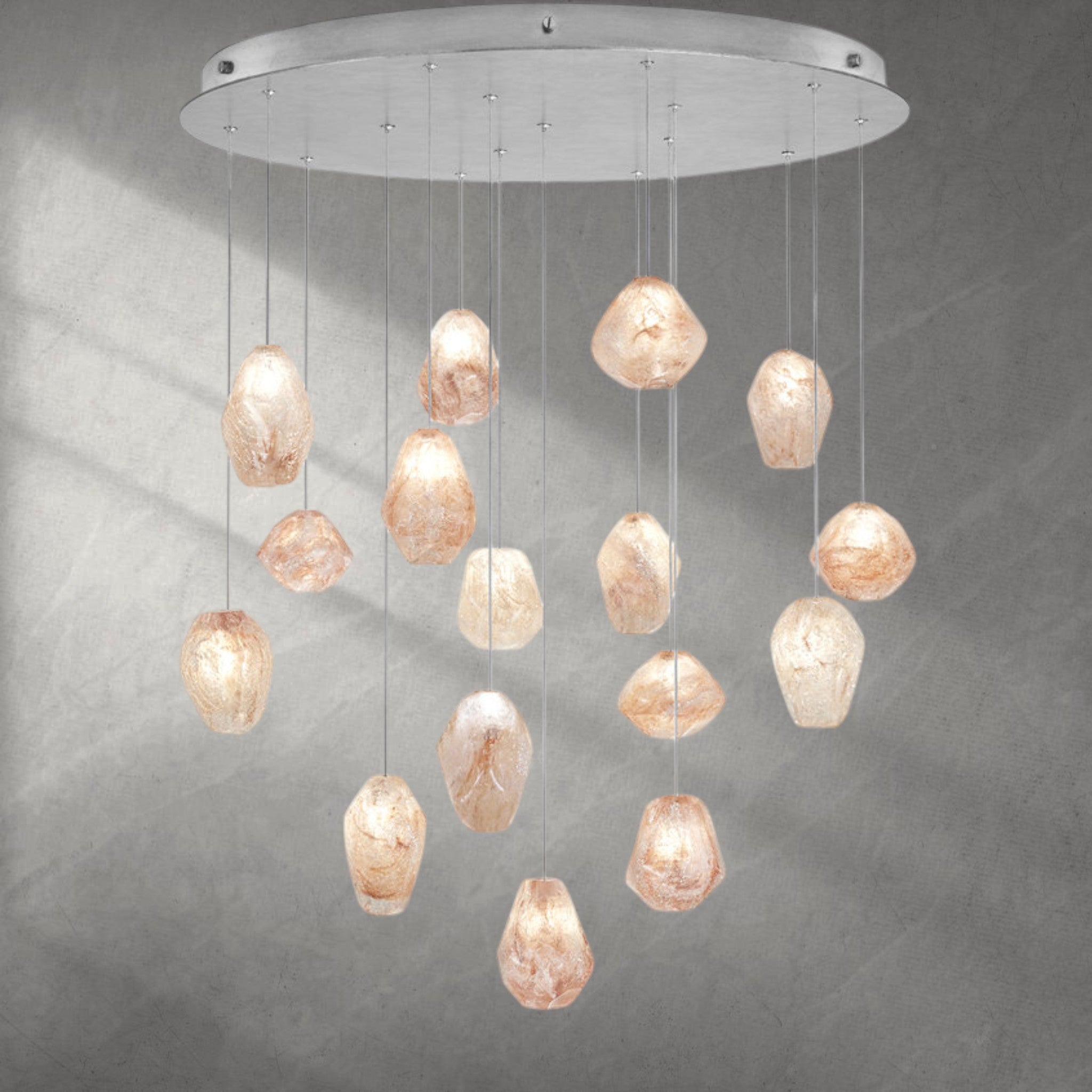 Nature-inspired round chandelier