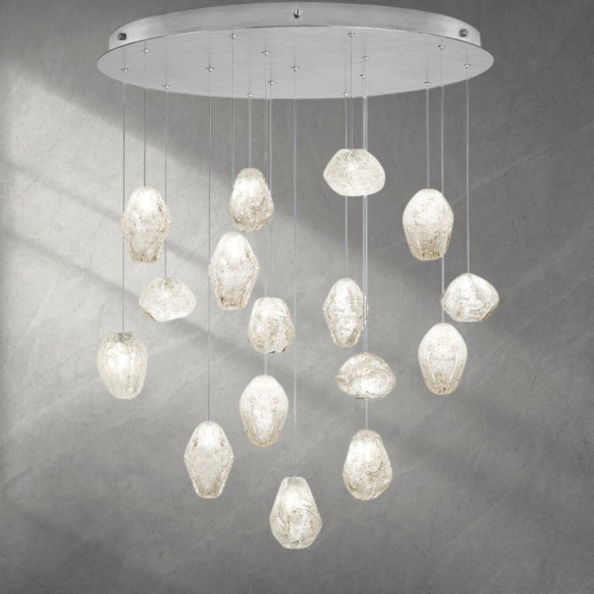 Nature-inspired round chandelier