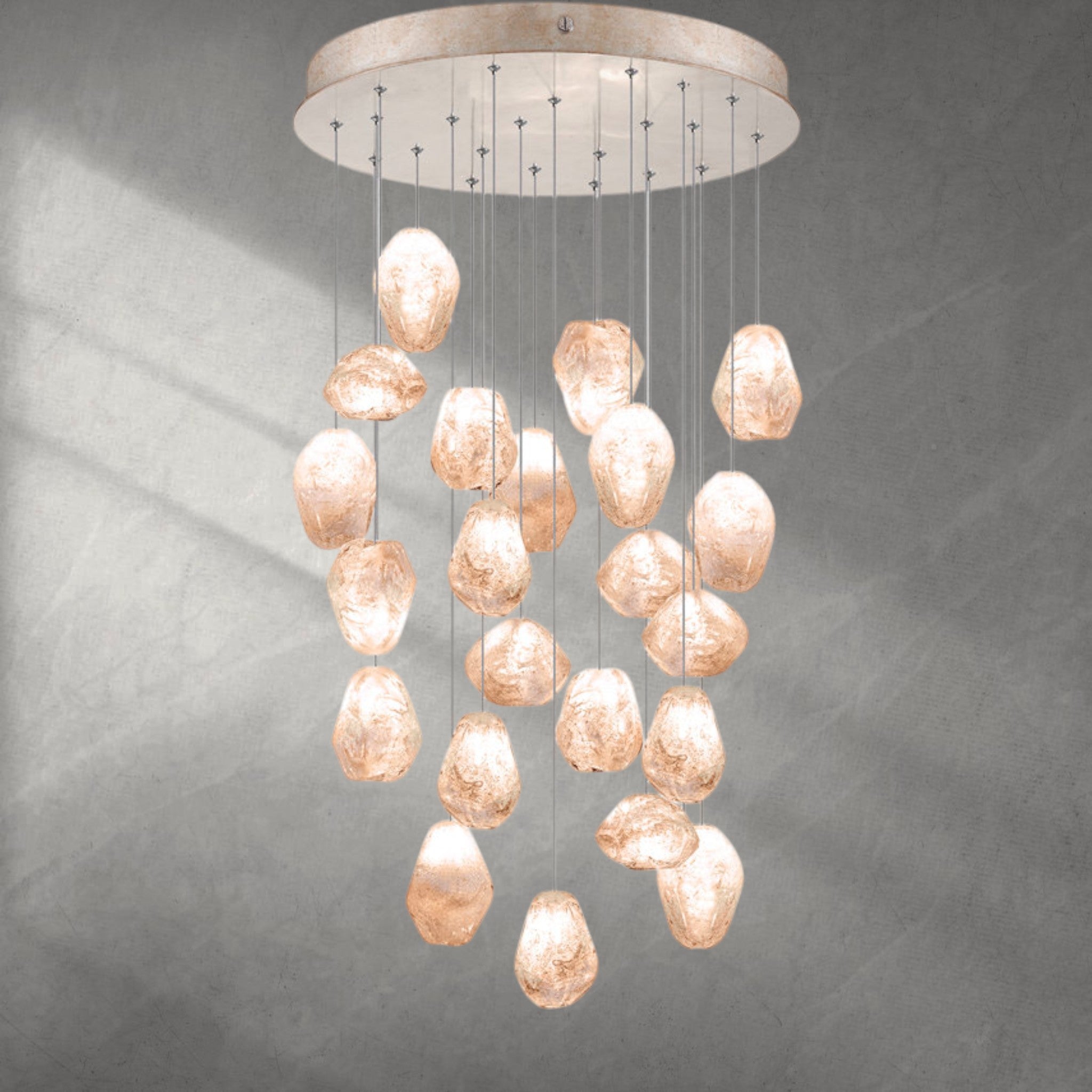 Nature-inspired round chandelier