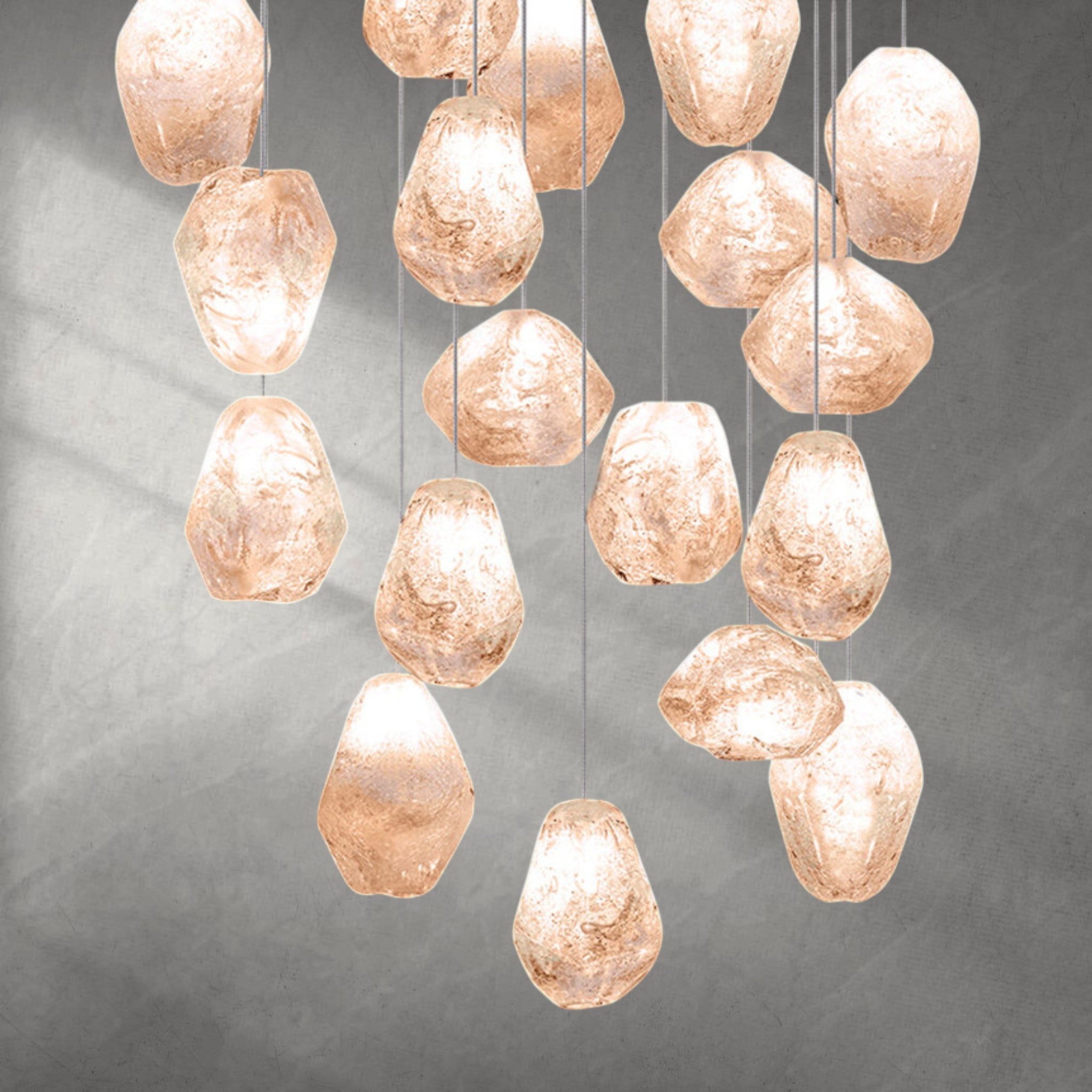 Nature-inspired round chandelier