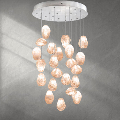 Nature-inspired round chandelier