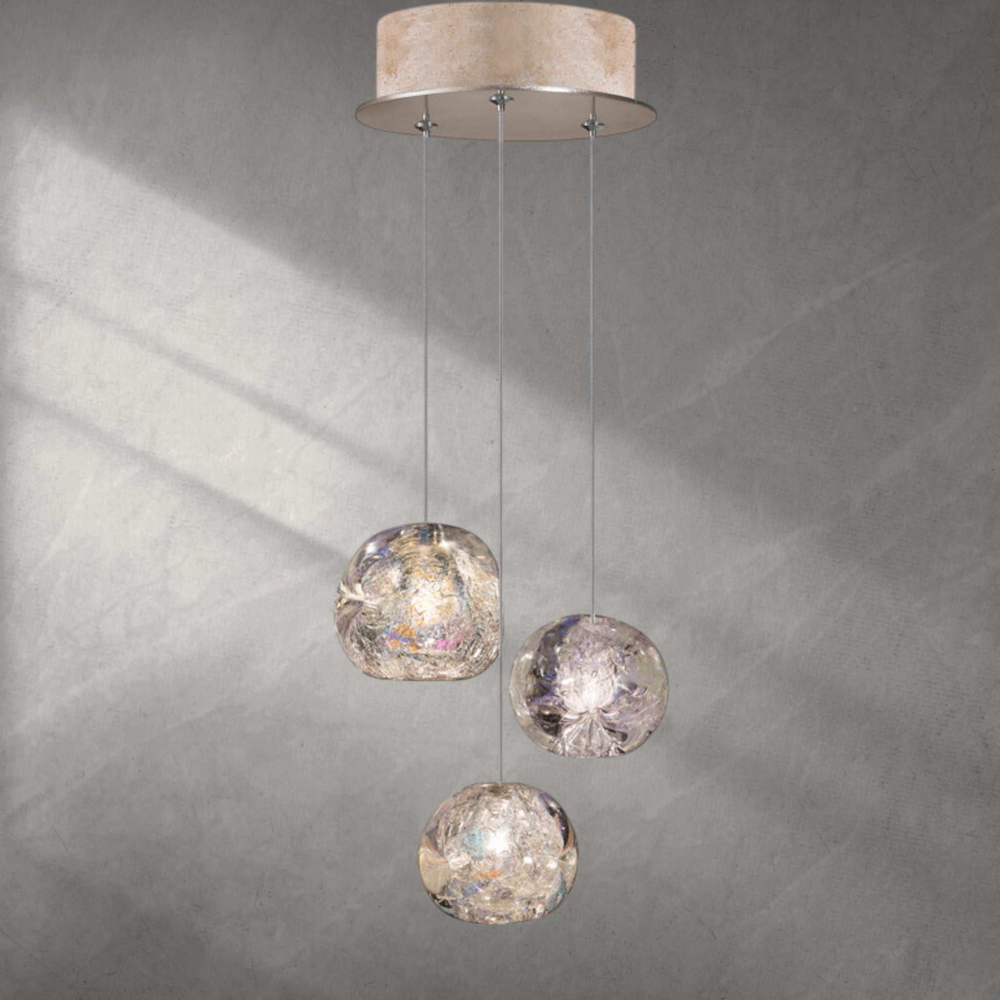 Nature-inspired round crystal Chandelier
