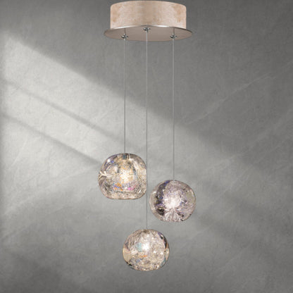 Nature-inspired round crystal Chandelier