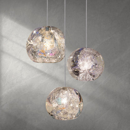 Nature-inspired round crystal Chandelier