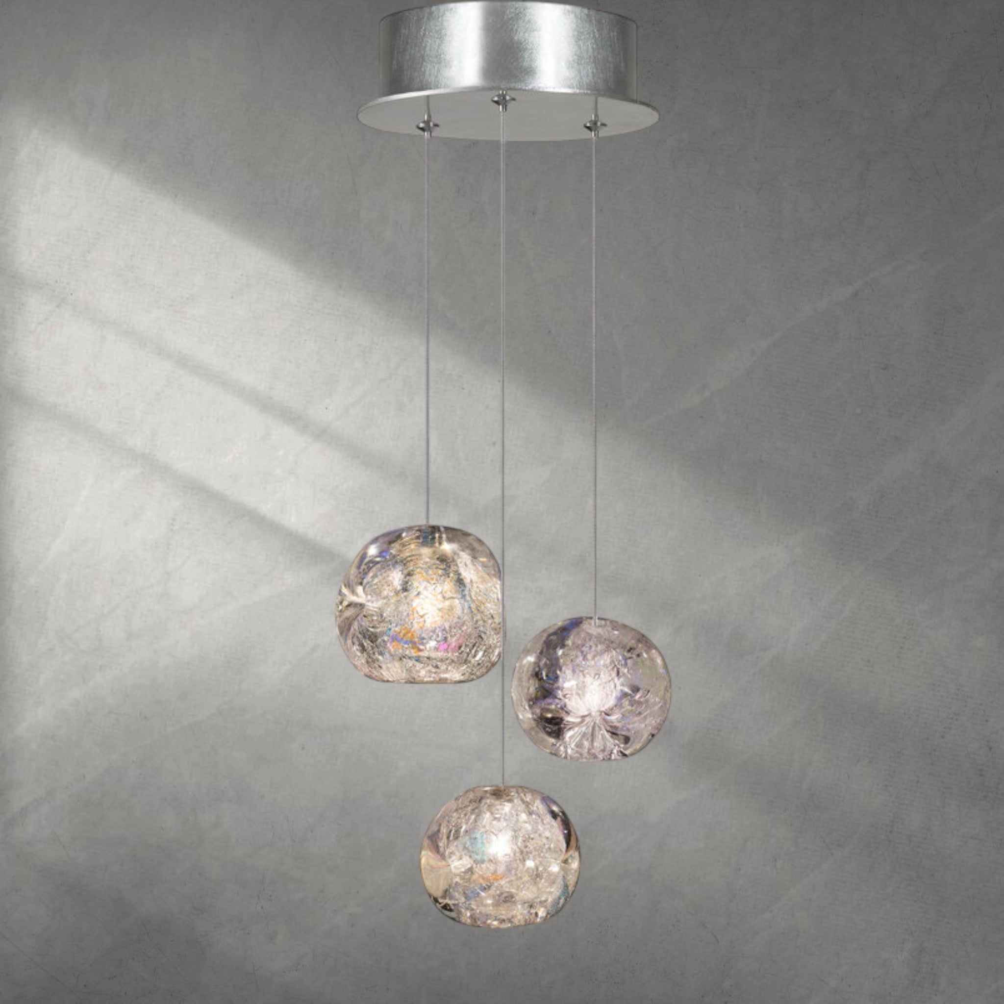 Nature-inspired round crystal Chandelier