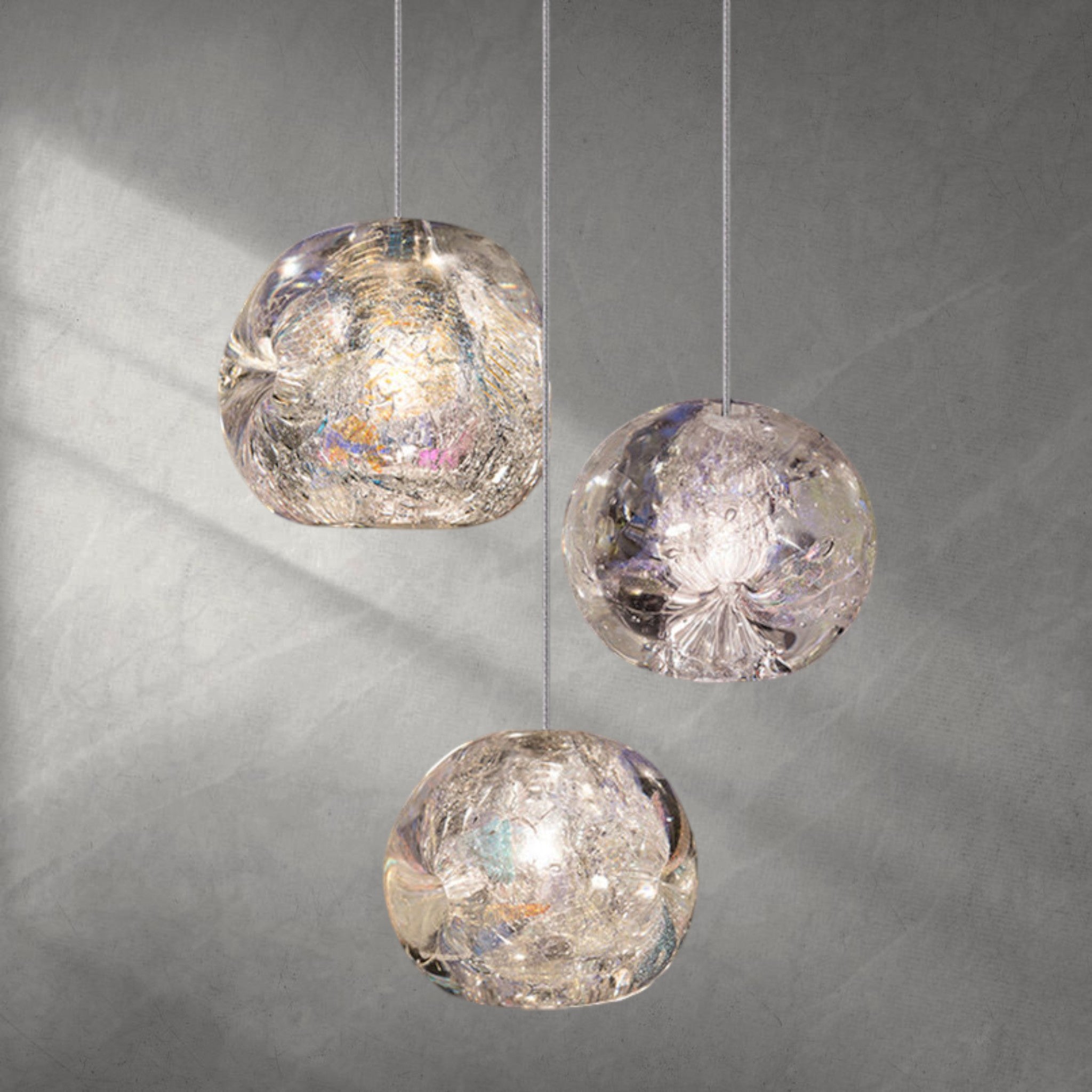 Nature-inspired round crystal Chandelier