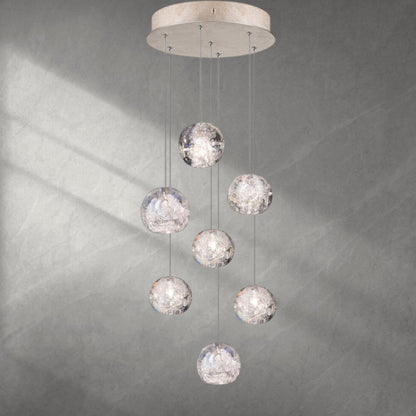 Nature-inspired round crystal Chandelier