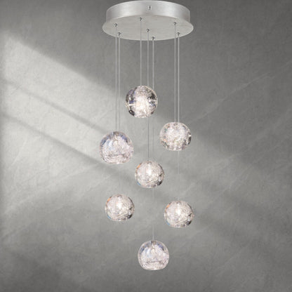 Nature-inspired round crystal Chandelier