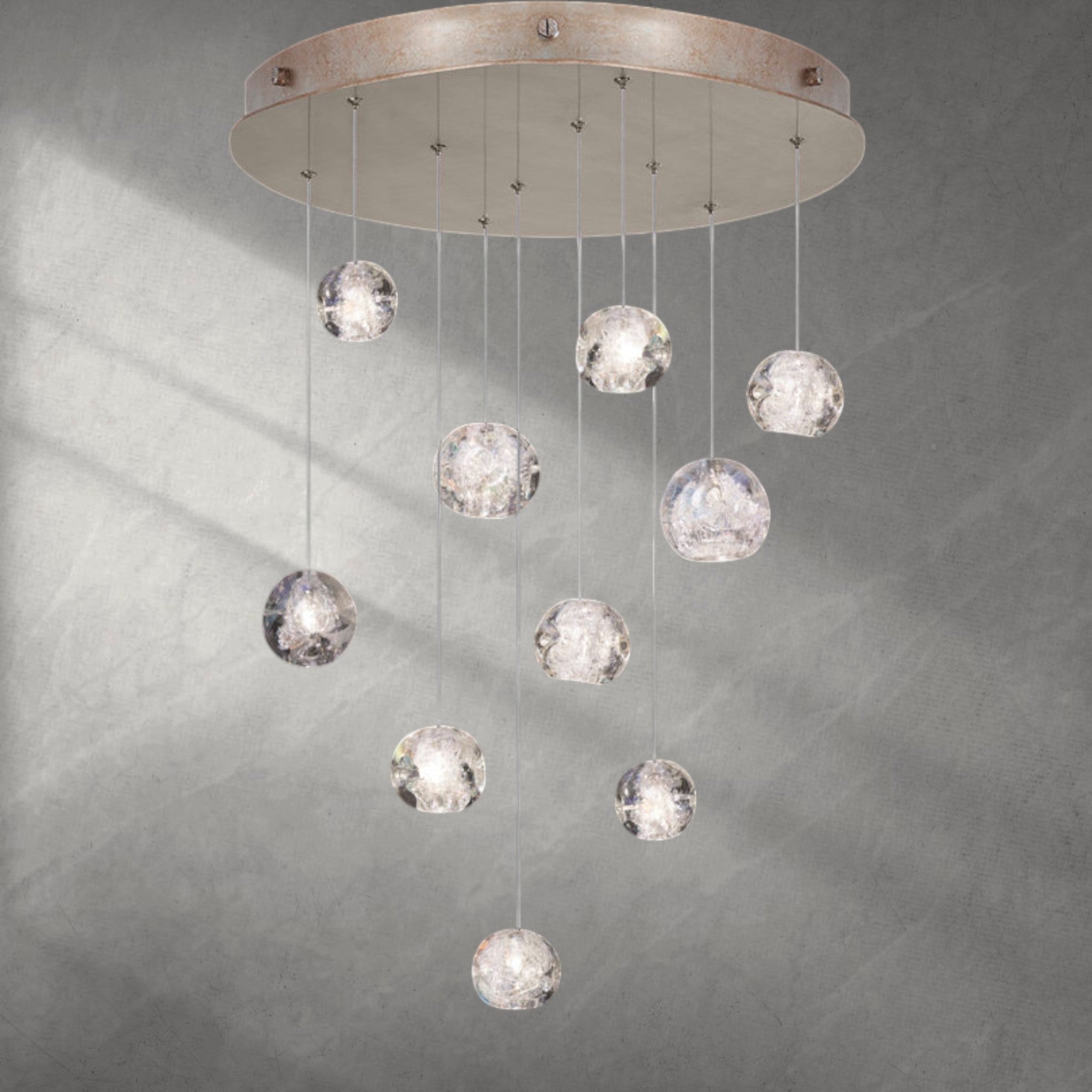 Nature-inspired round crystal Chandelier