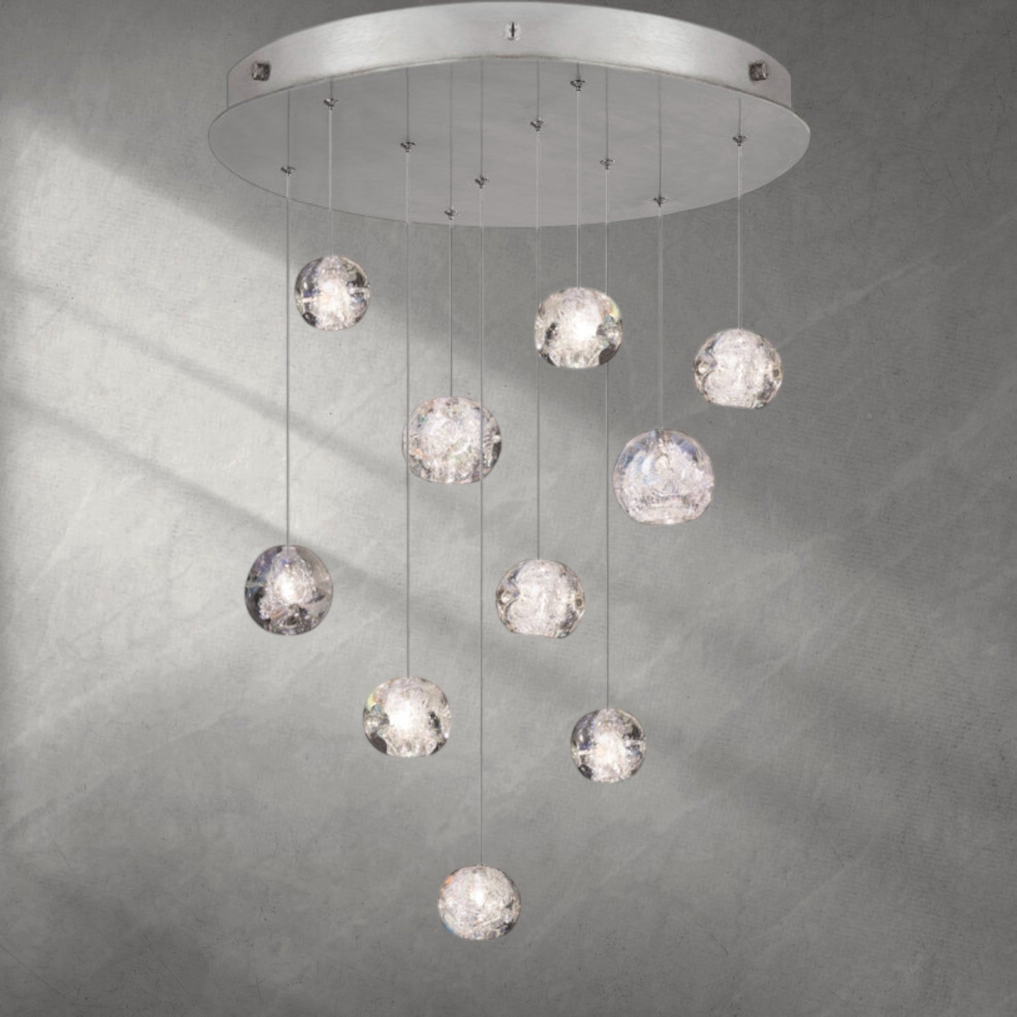 Nature-inspired round crystal Chandelier