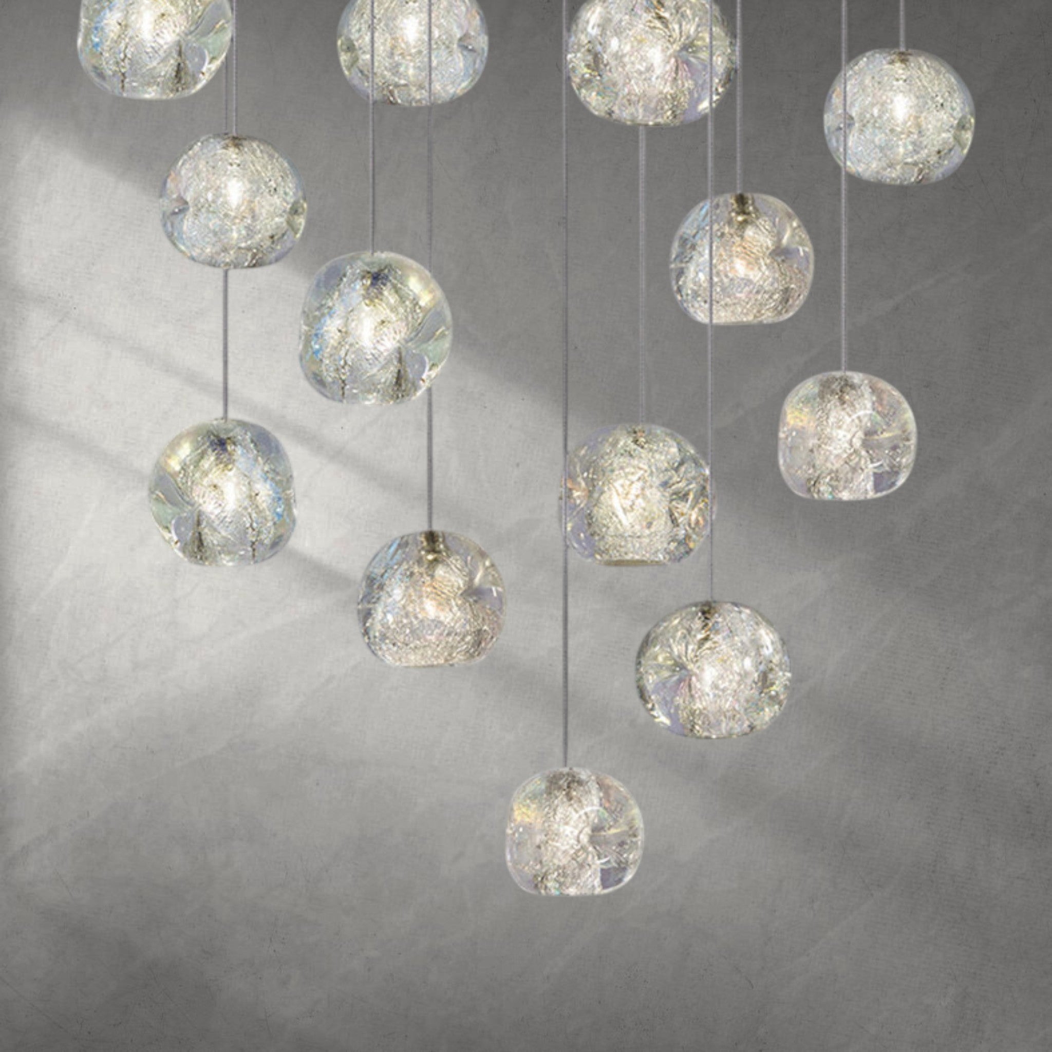 Nature-inspired round crystal Chandelier