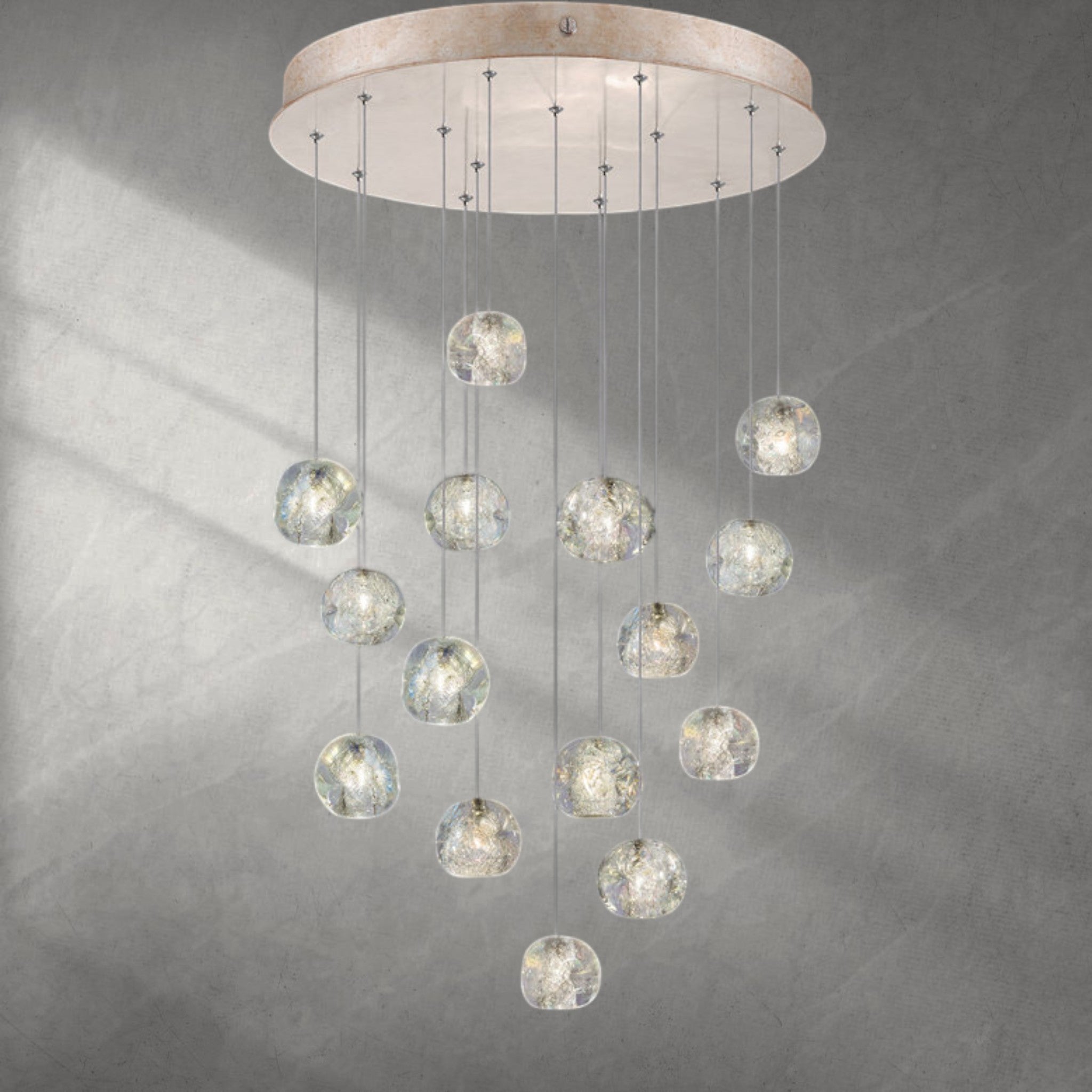 Nature-inspired round crystal Chandelier