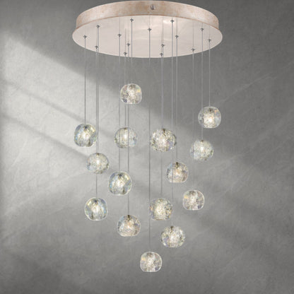 Nature-inspired round crystal Chandelier