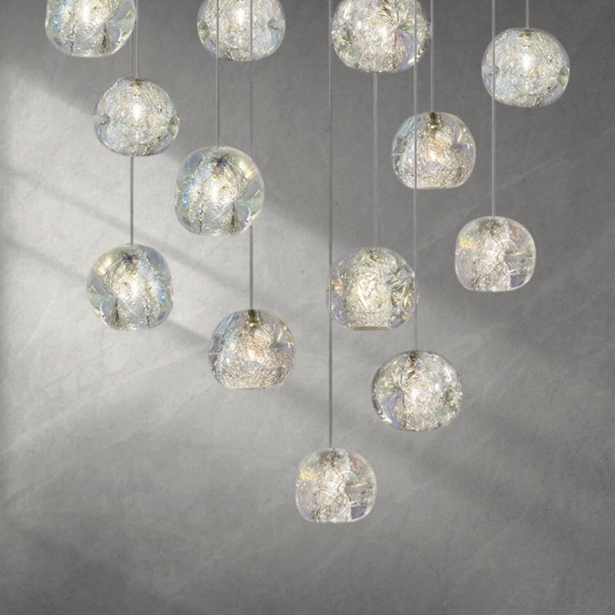 Nature-inspired round crystal Chandelier