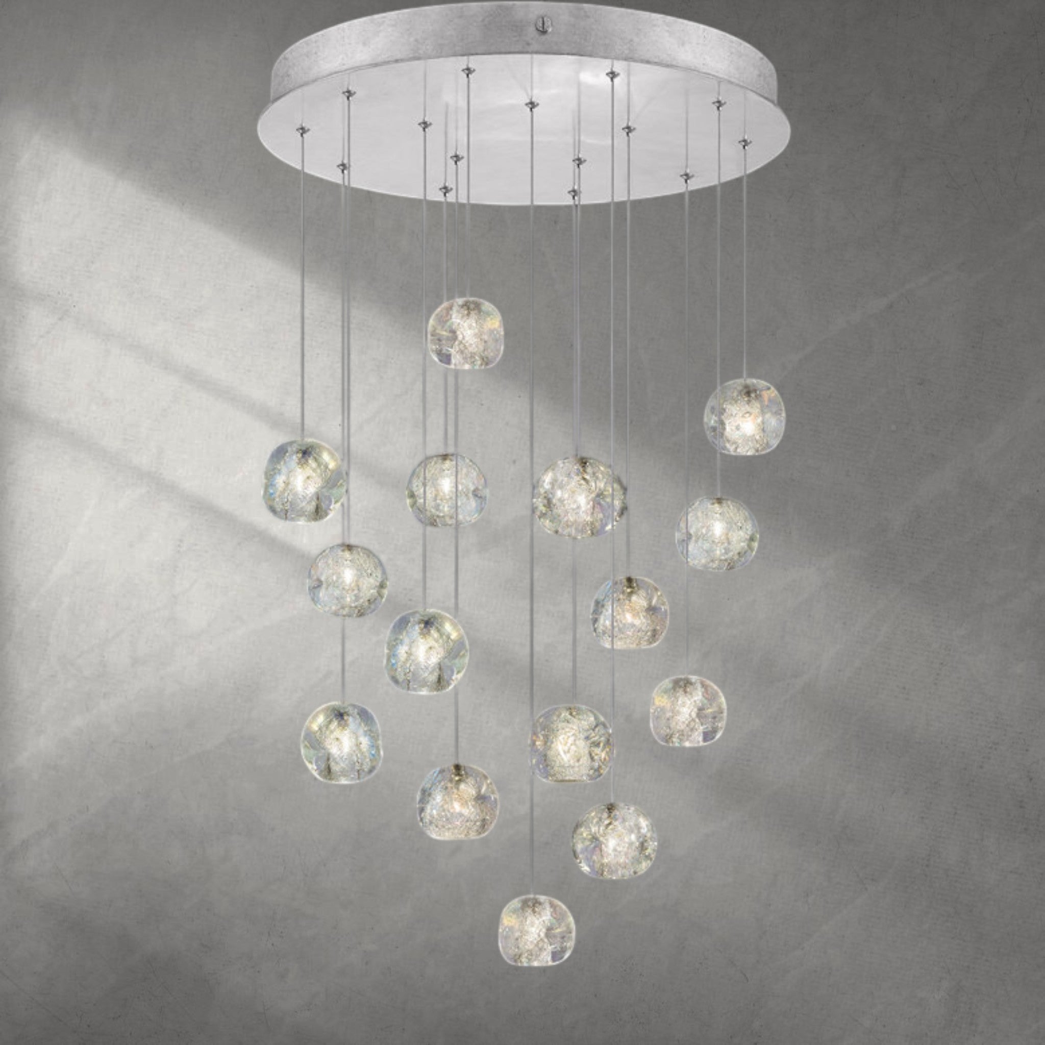 Nature-inspired round crystal Chandelier