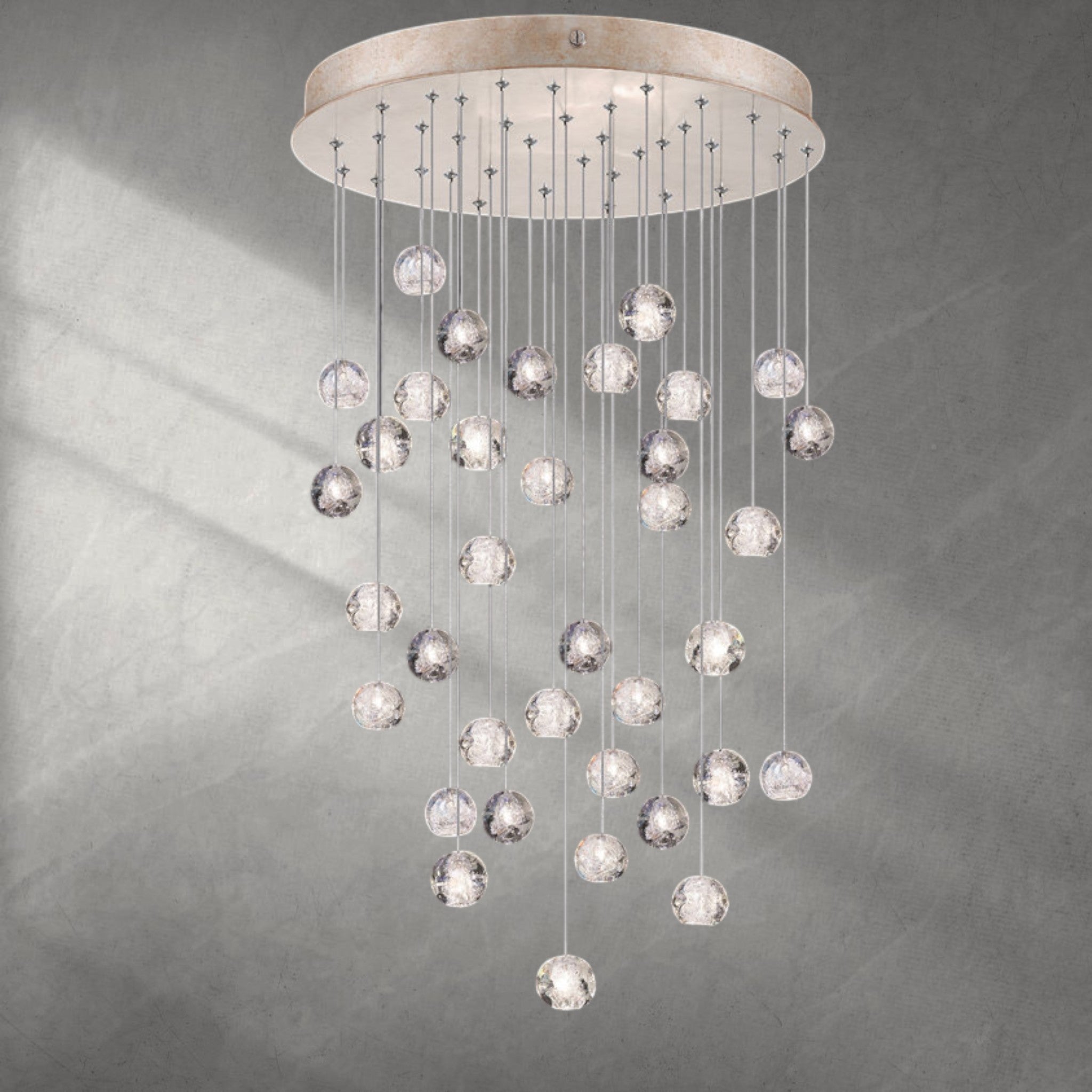 Nature-inspired round crystal Chandelier
