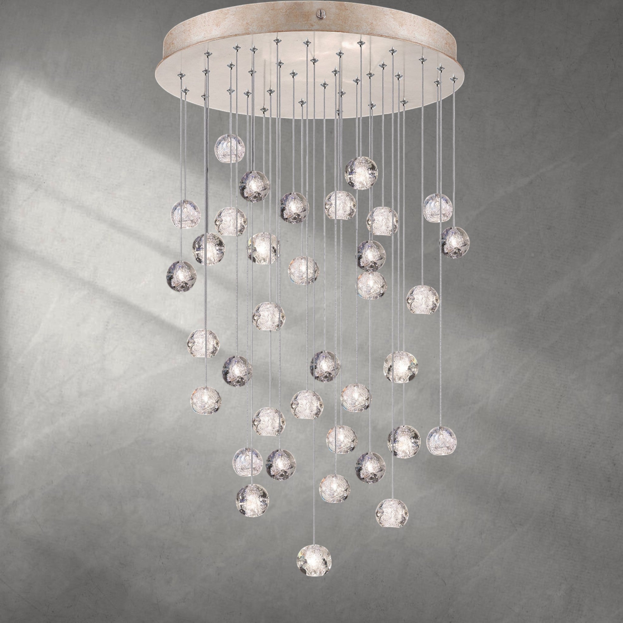 Nature-inspired round crystal Chandelier