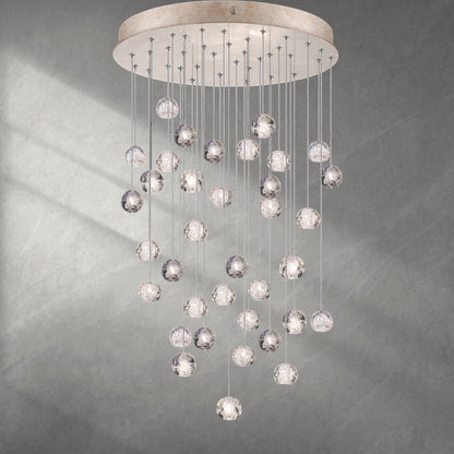 Nature-inspired round crystal Chandelier