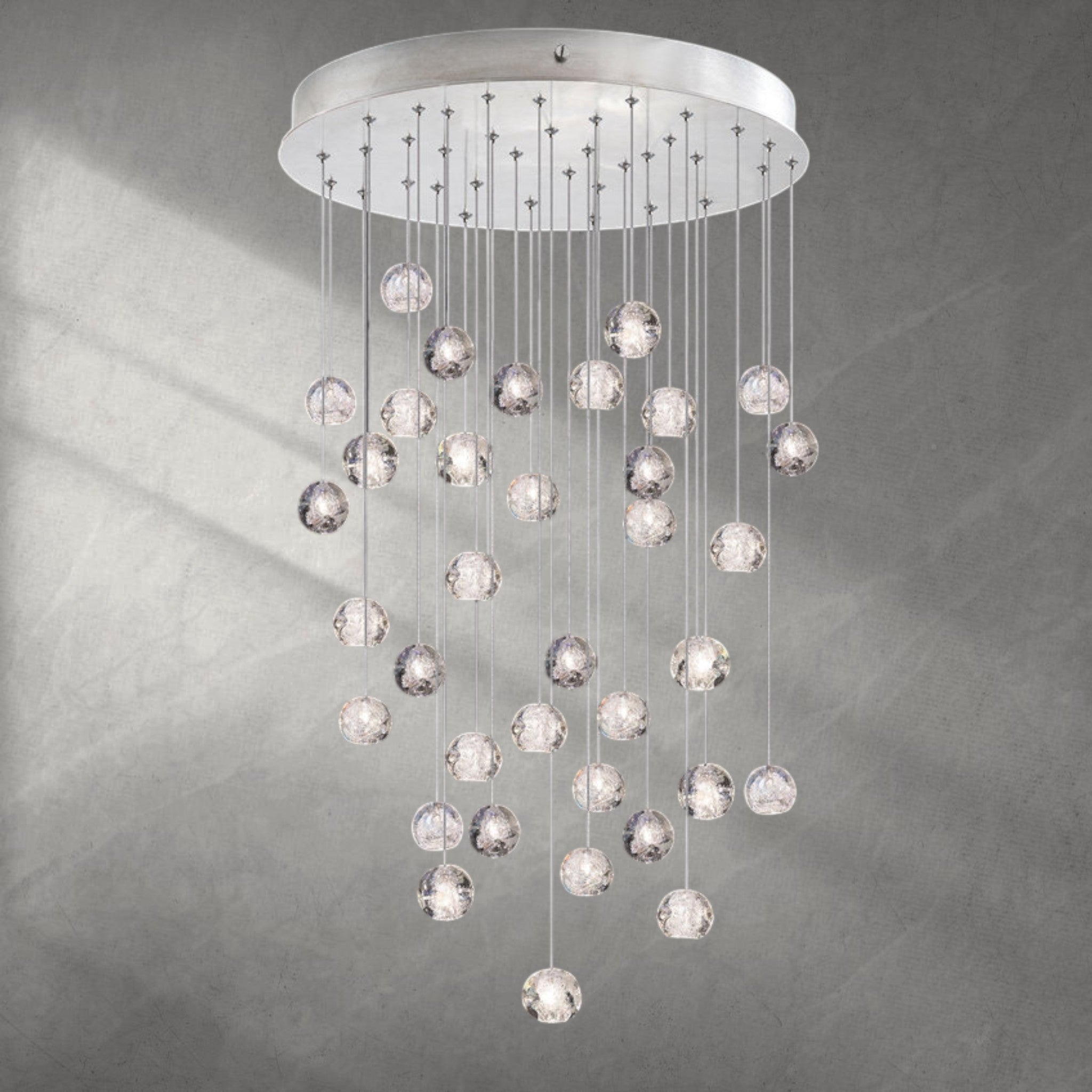 Nature-inspired round crystal Chandelier