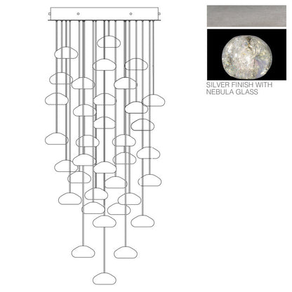 Nature-inspired round crystal Chandelier