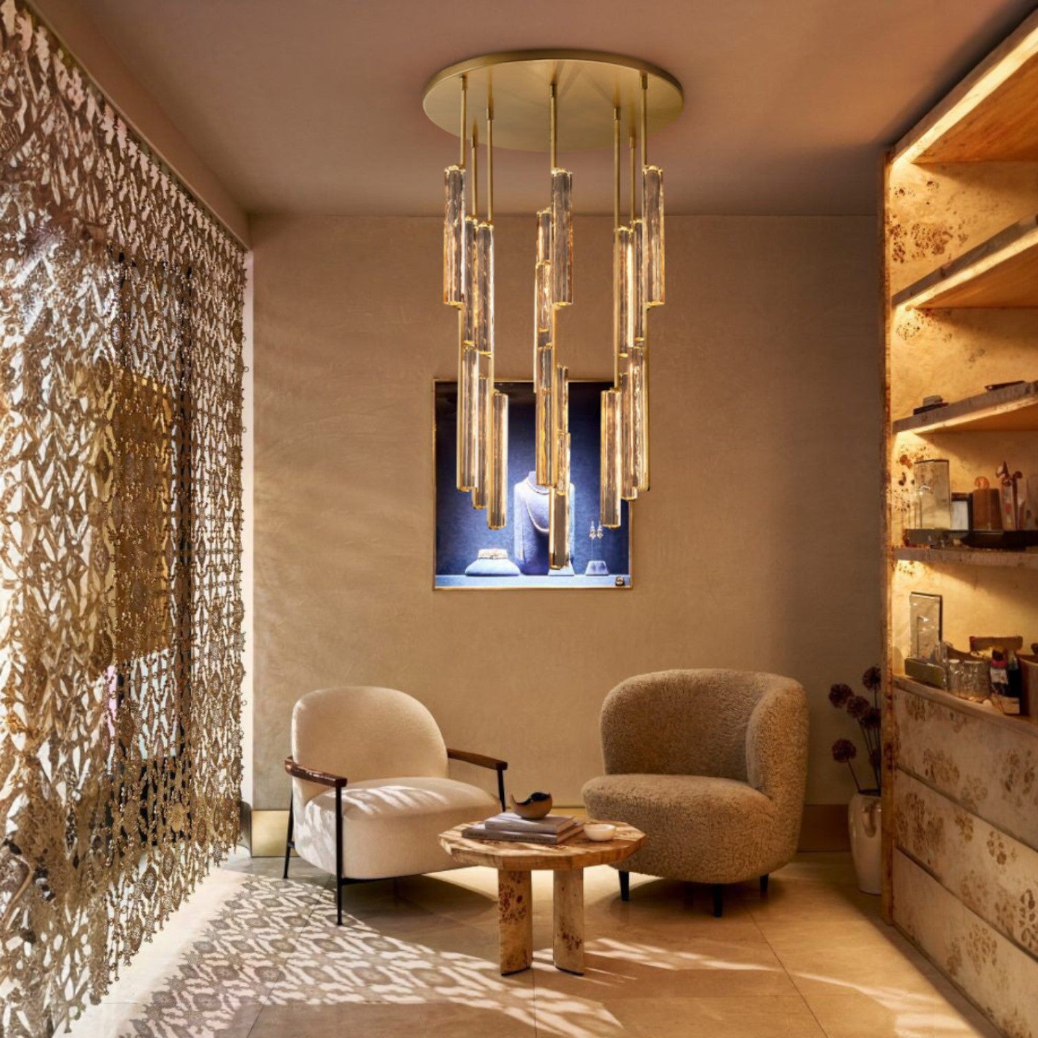 Audubom Crystal Round Chandelier