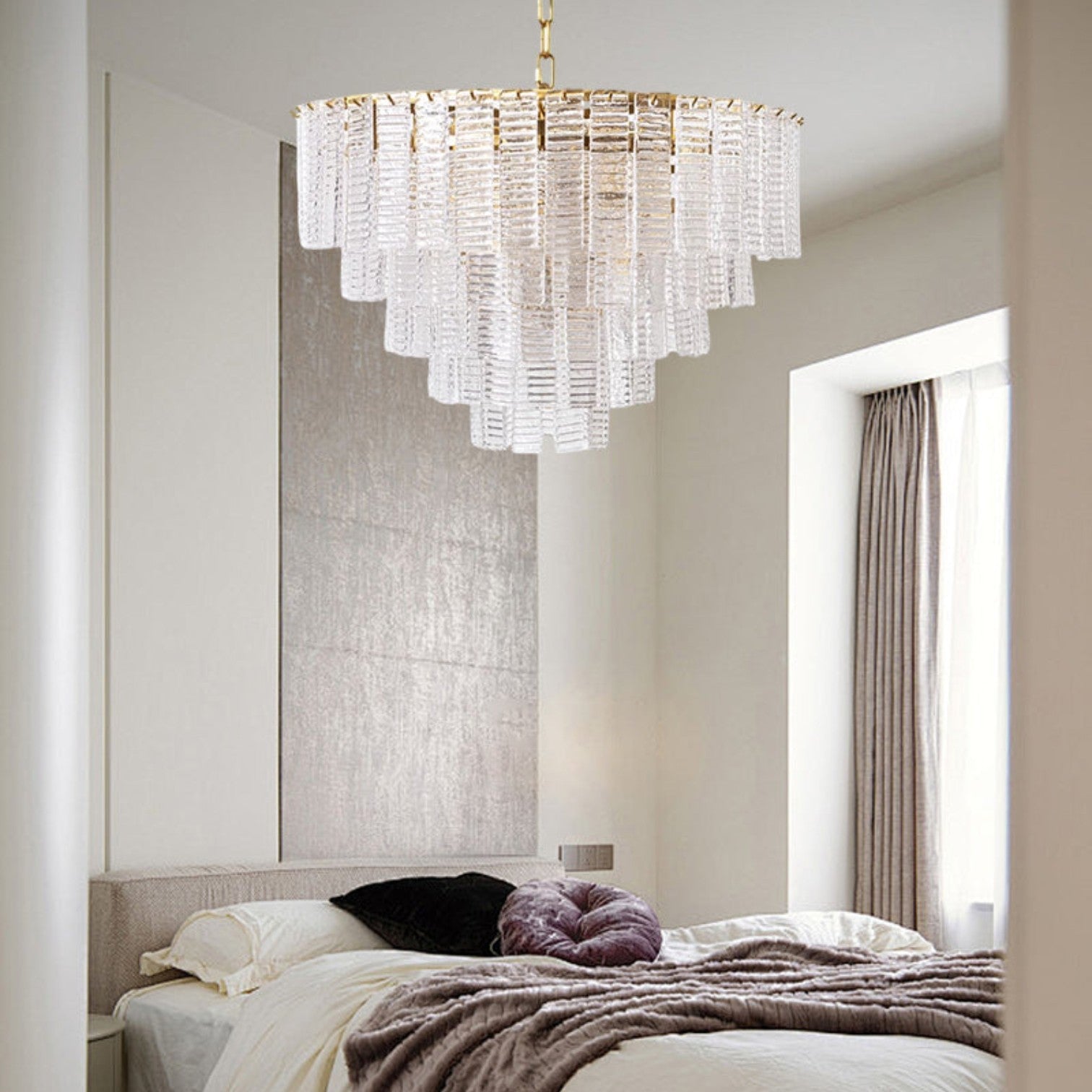 Samantha Clear Glass Round Chandelier 41" 52" 65"