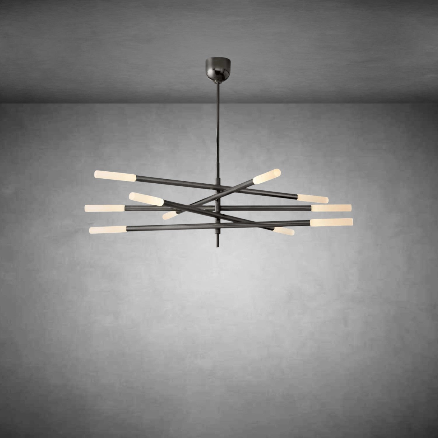 Daisy 10-Light Mobile Etched Rod Chandelier