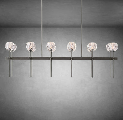 Boulo De Cristal Glass Double Linear Chandelier