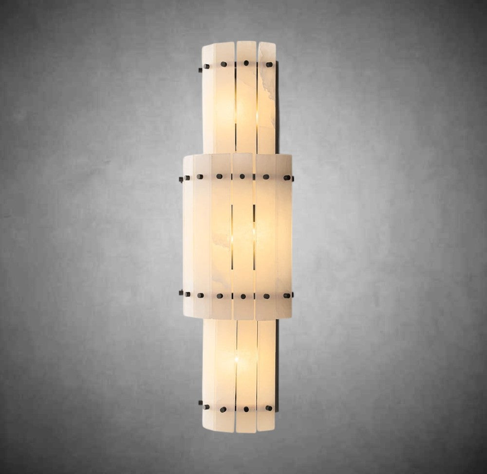 Marino Alabaster Grand Round Sconce