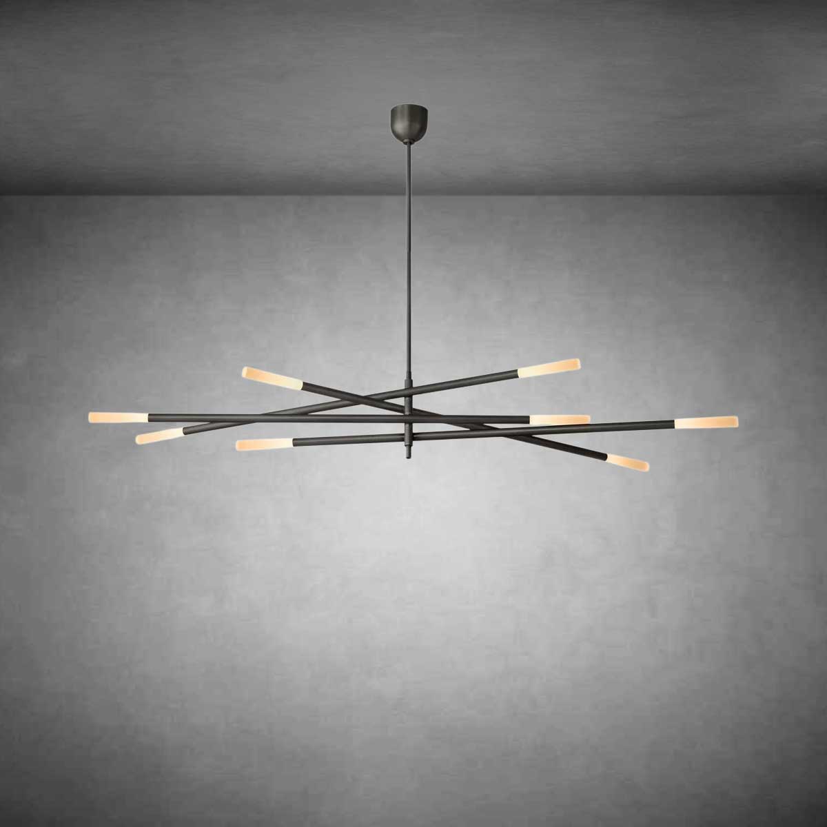 Daisy 8-Light Mobile Rod Chandelier