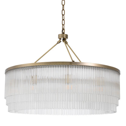 Hector 10-Light Chandelier: Grand Gold Finish, Crystal Accents for Elegant Homes