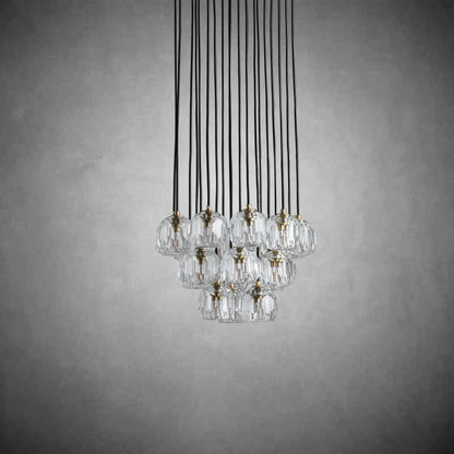 Boulo De Cristal Glass Round Cluster Chandelier