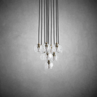 Boulo De Cristal Glass Round Cluster Chandelier