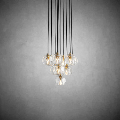 Boulo De Cristal Glass Round Cluster Chandelier