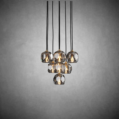 Boulo De Cristal Glass Round Cluster Chandelier