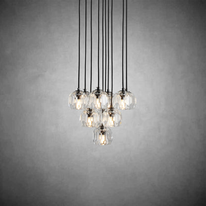 Boulo De Cristal Glass Round Cluster Chandelier