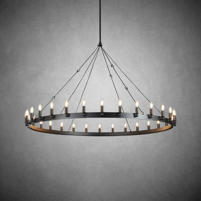 Dania Vintage Candelabra Round Chandelier