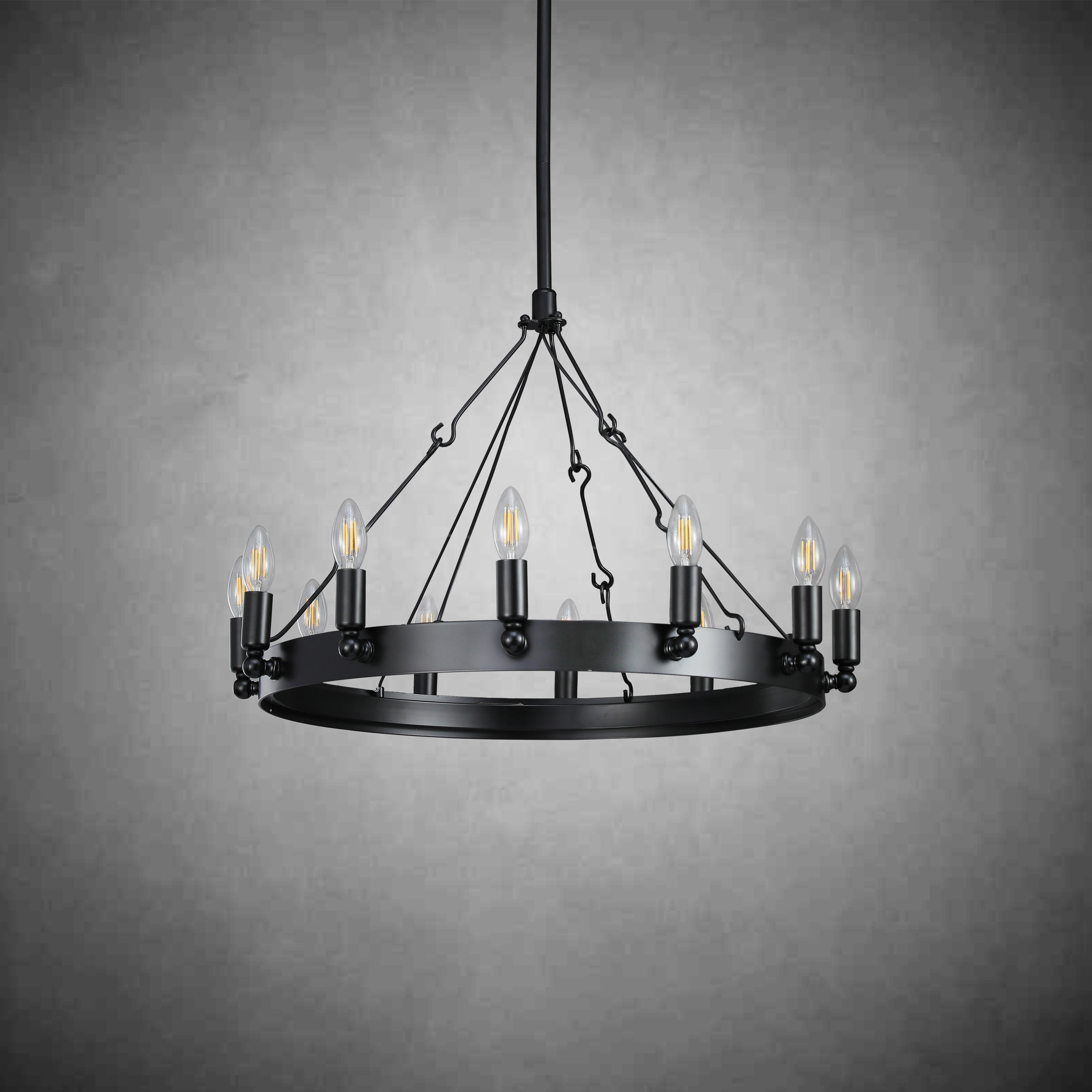 Dania Vintage Candelabra Round Chandelier