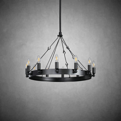 Dania Vintage Candelabra Round Chandelier