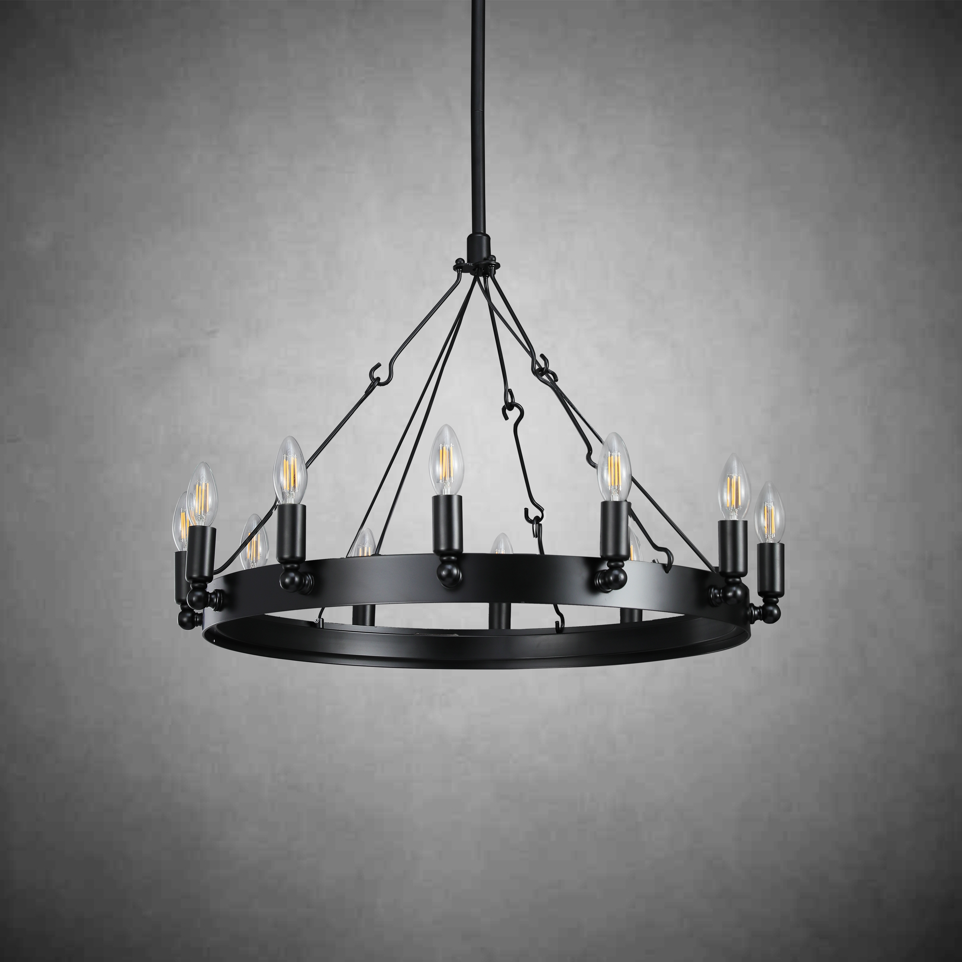 Dania Vintage Candelabra Round Chandelier