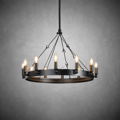 Dania Vintage Candelabra Round Chandelier
