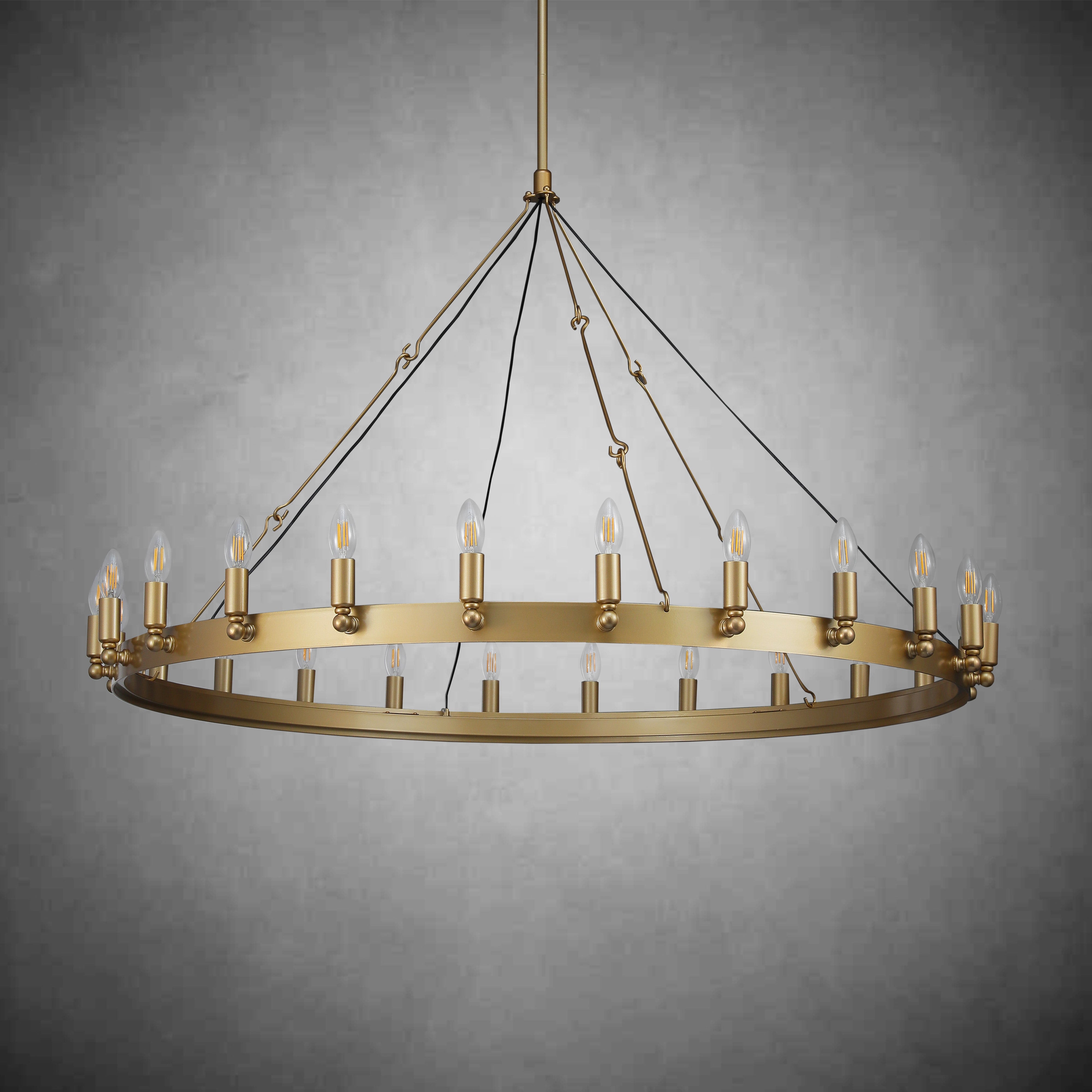 Dania Vintage Candelabra Round Chandelier