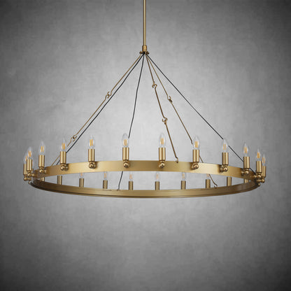 Dania Vintage Candelabra Round Chandelier