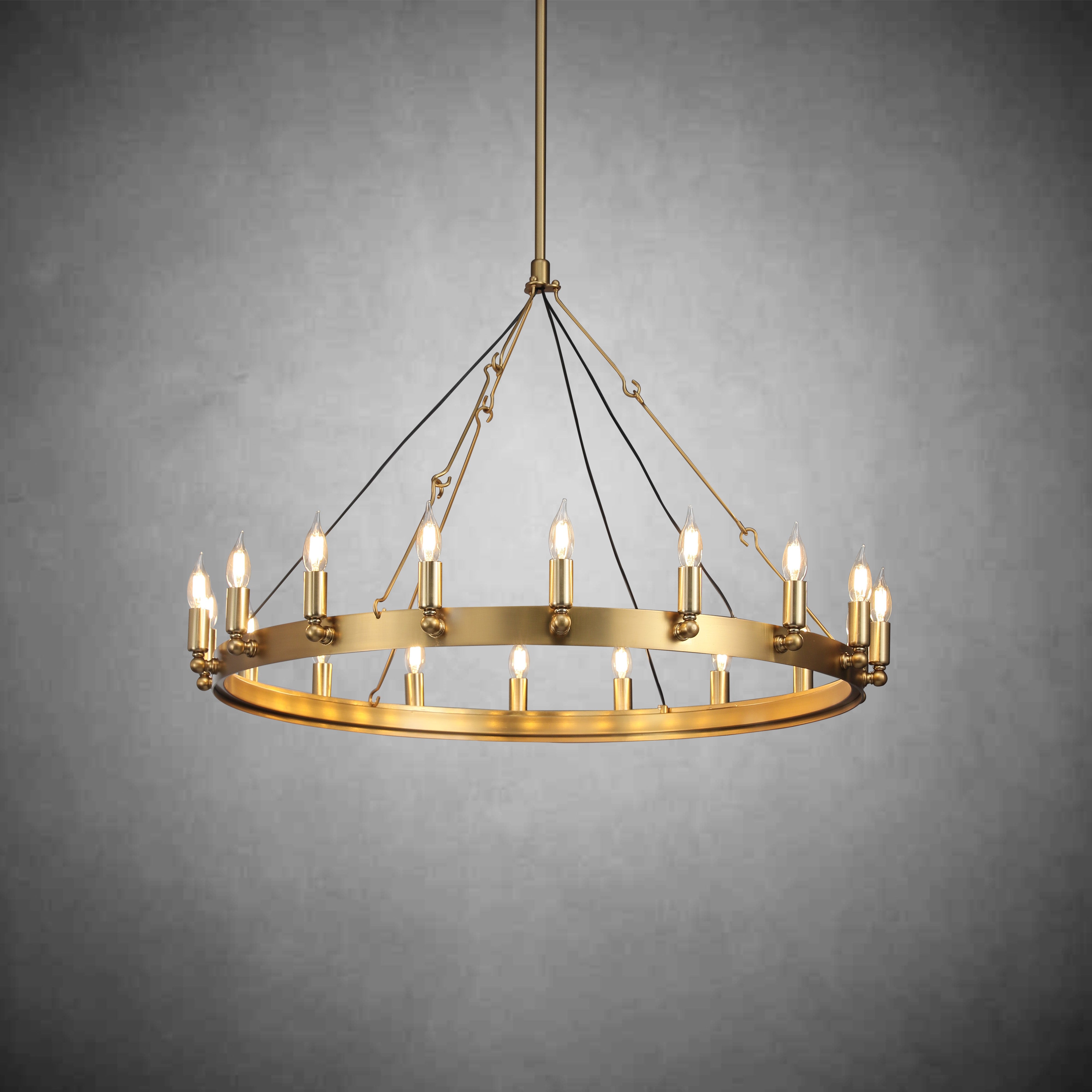Dania Vintage Candelabra Round Chandelier