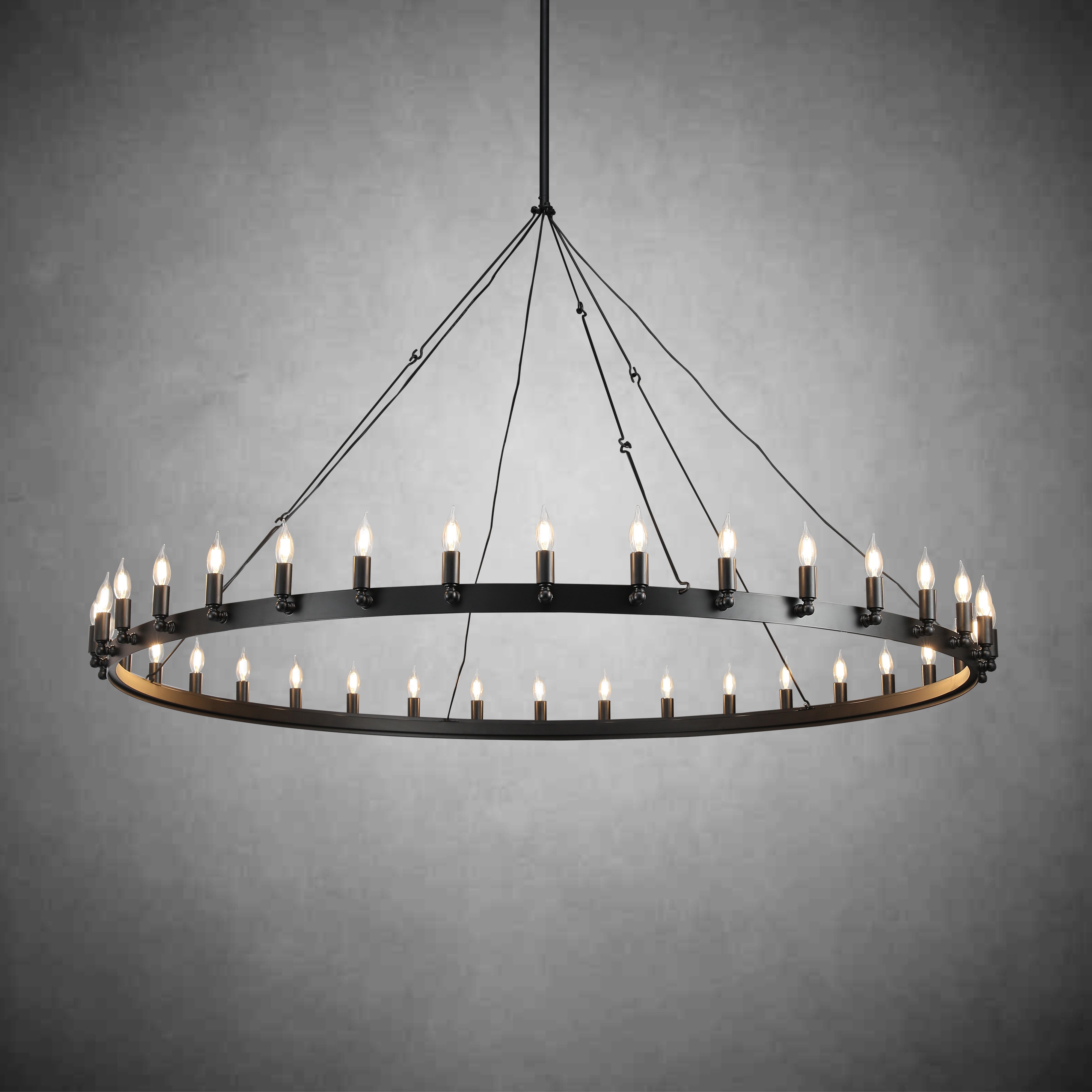 Dania Vintage Candelabra Round Chandelier