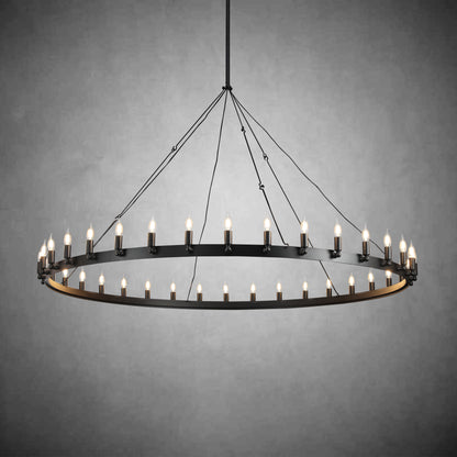 Dania Vintage Candelabra Round Chandelier